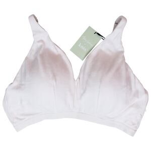 NWT Knix X Ashley Graham Micro Modal Rib Bralette Women's Size XXXXL in Cream